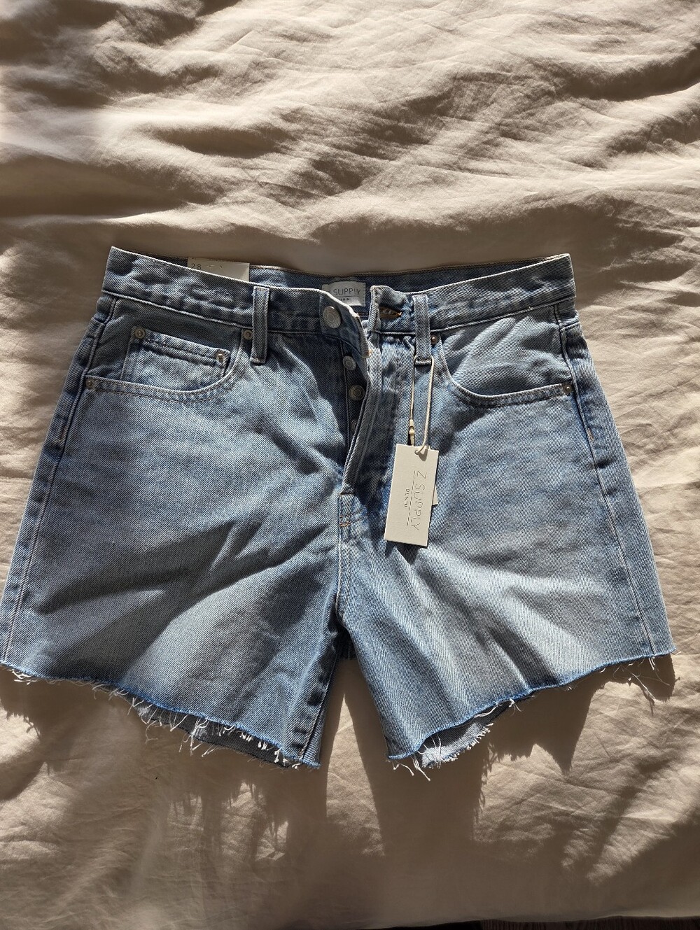 NWT Z Supply Denim Shorts Light Blue Size 28